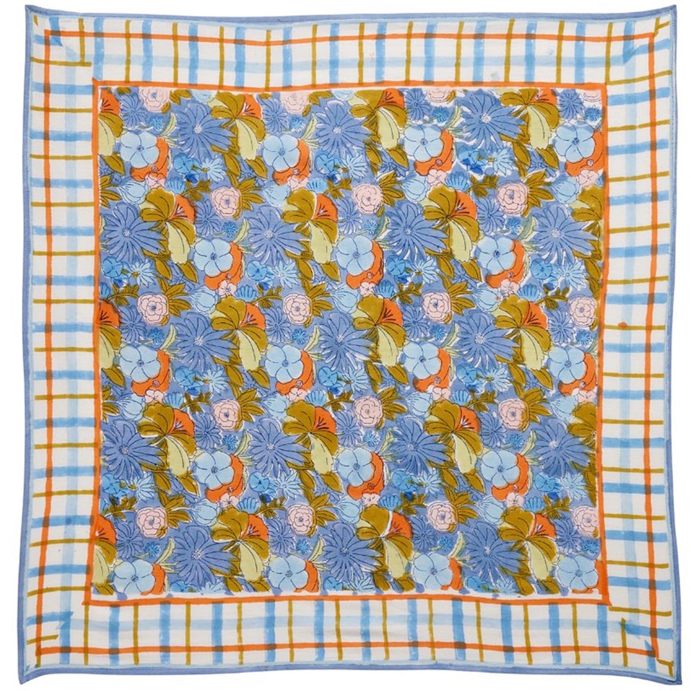 Indian Scarf - Magic Garden Periwinkle