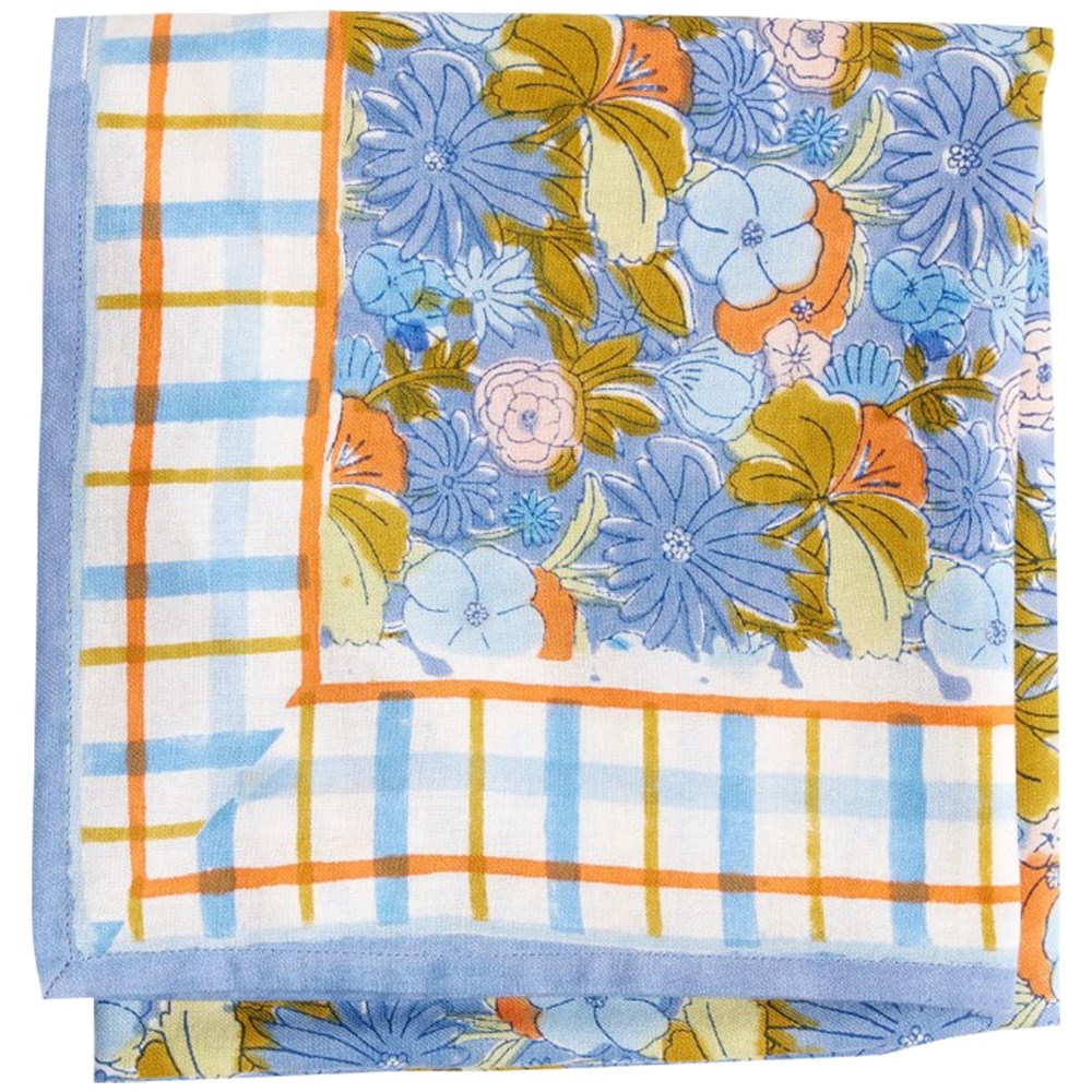 Indian Scarf - Magic Garden Periwinkle