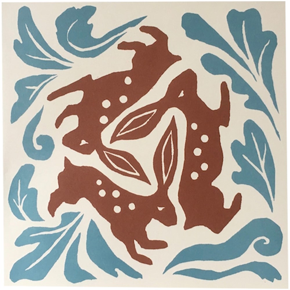 Three Hares Square Card