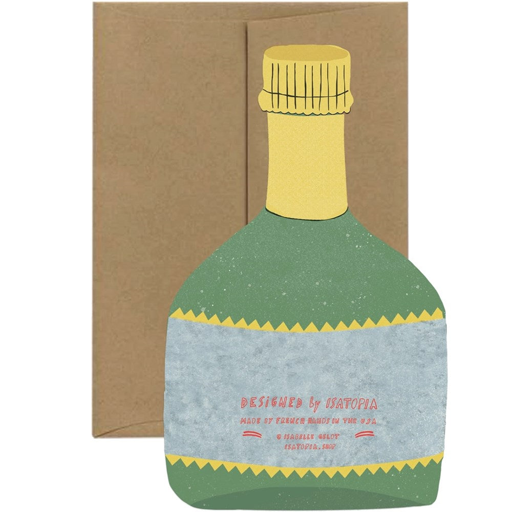 Champagne Die Cut Card