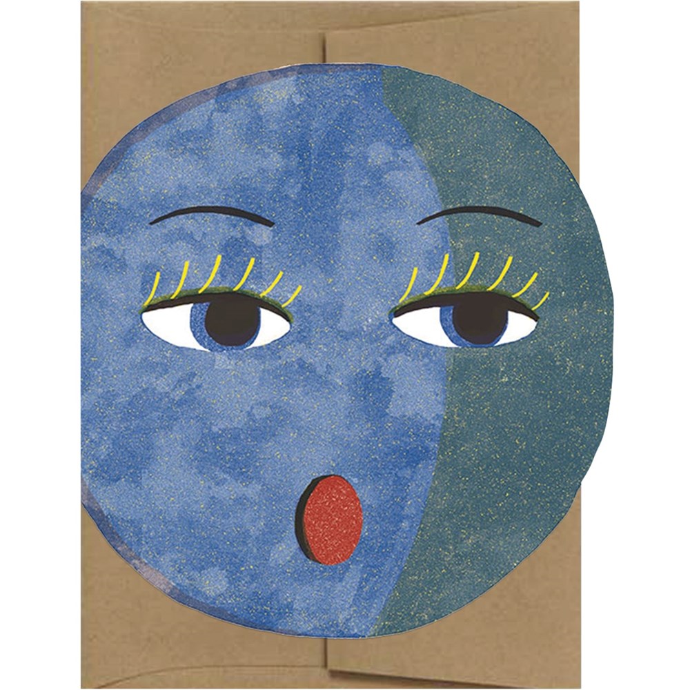 Moon Die Cut Card