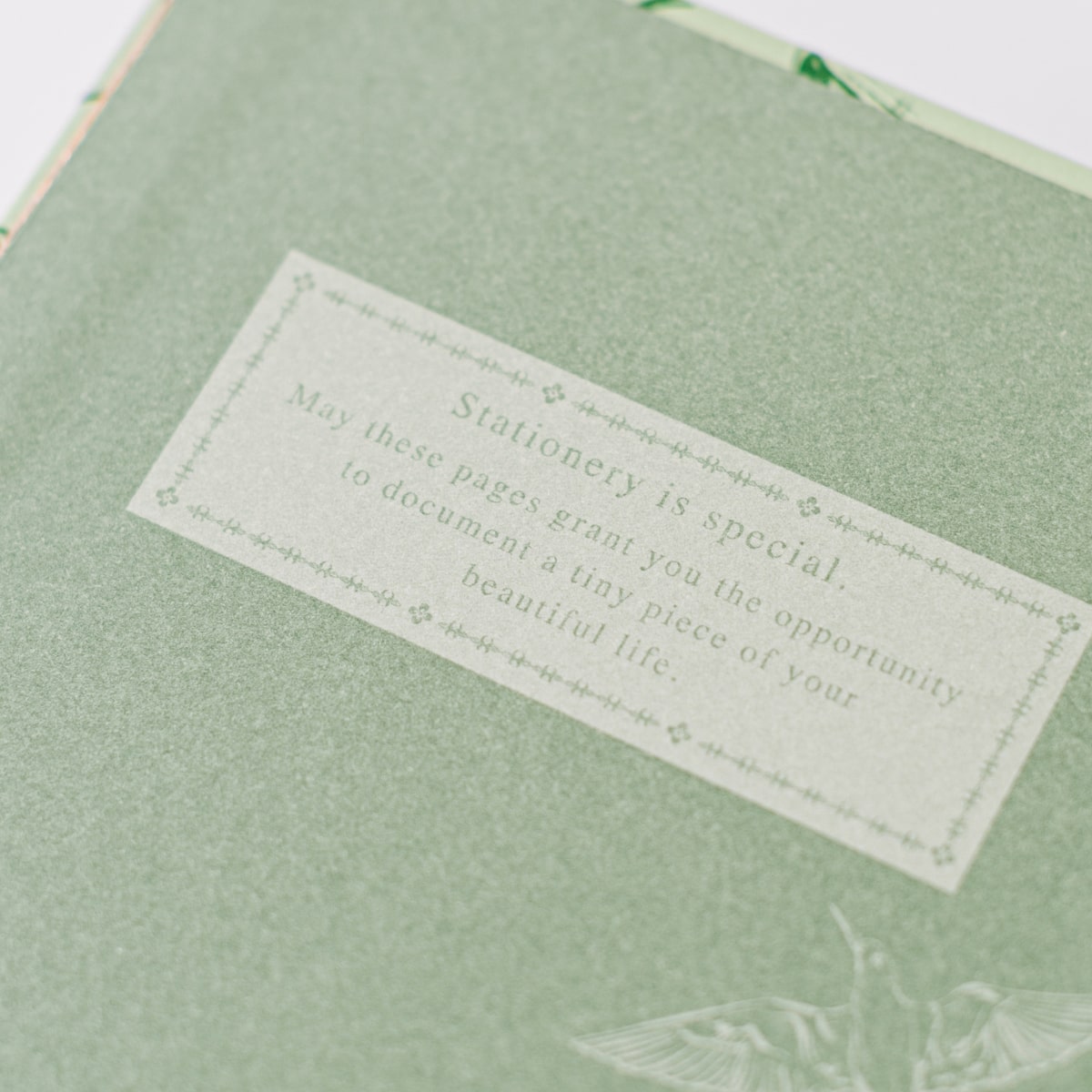 Green Botanical Bird Toile Hardcover Journal