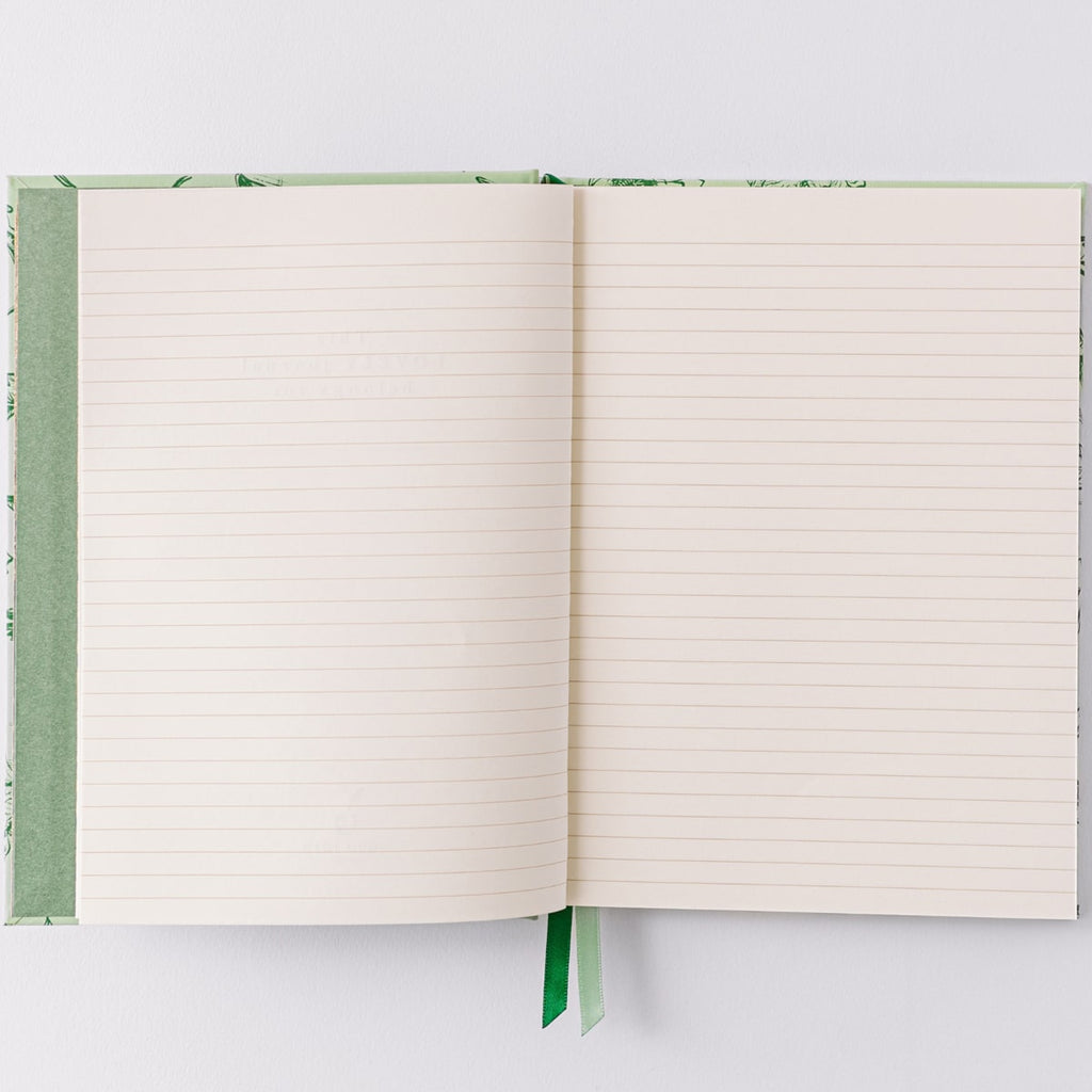 Green Botanical Bird Toile Hardcover Journal
