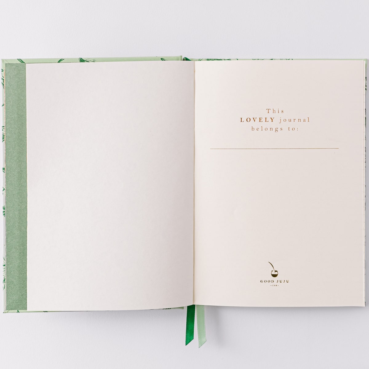 Green Botanical Bird Toile Hardcover Journal