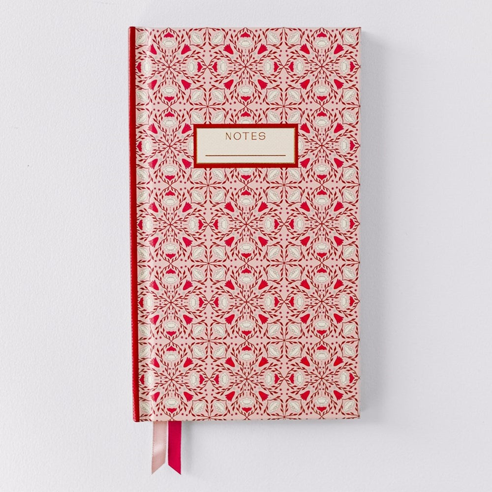 Pink Folk Pattern Hardcover Pocket Journal
