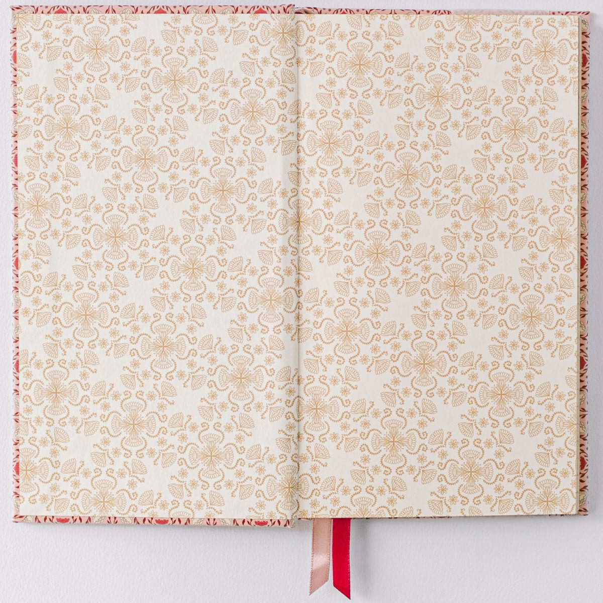 Pink Folk Pattern Hardcover Pocket Journal