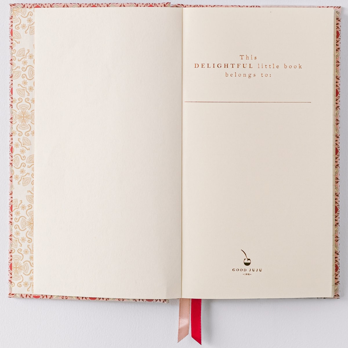 Pink Folk Pattern Hardcover Pocket Journal