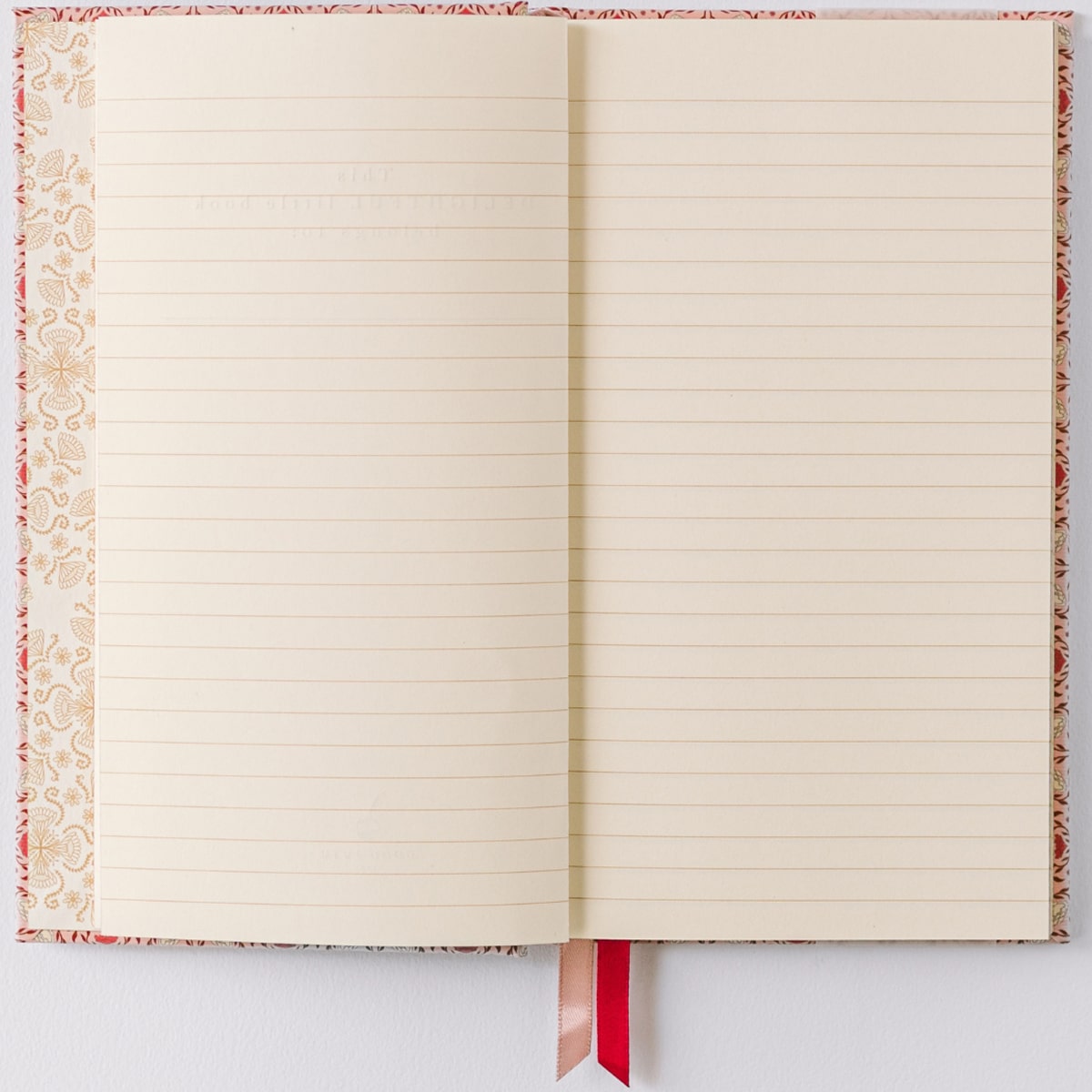 Pink Folk Pattern Hardcover Pocket Journal