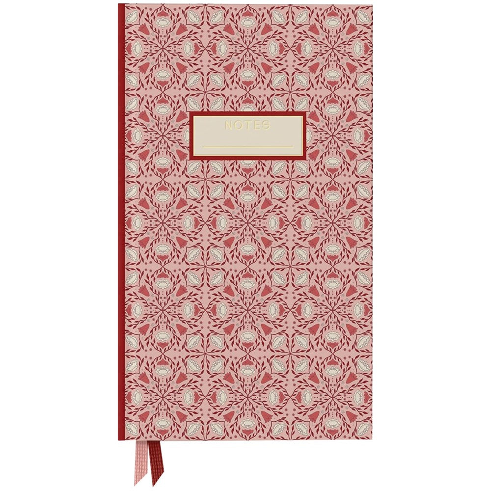 Pink Folk Pattern Hardcover Pocket Journal