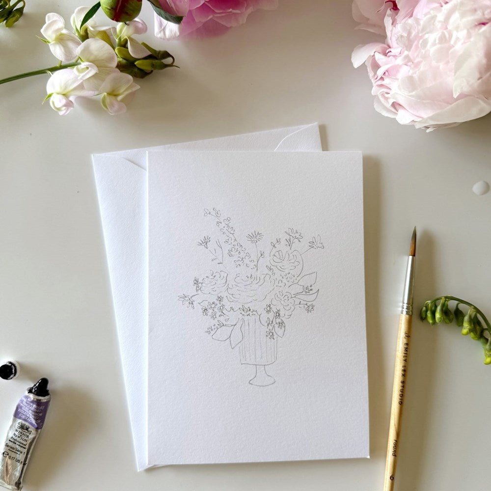 Bouquets Paintable Notecards