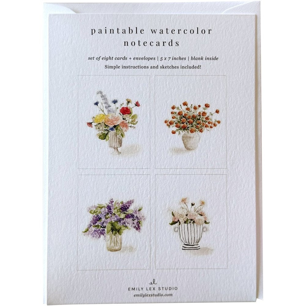 Bouquets Paintable Notecards