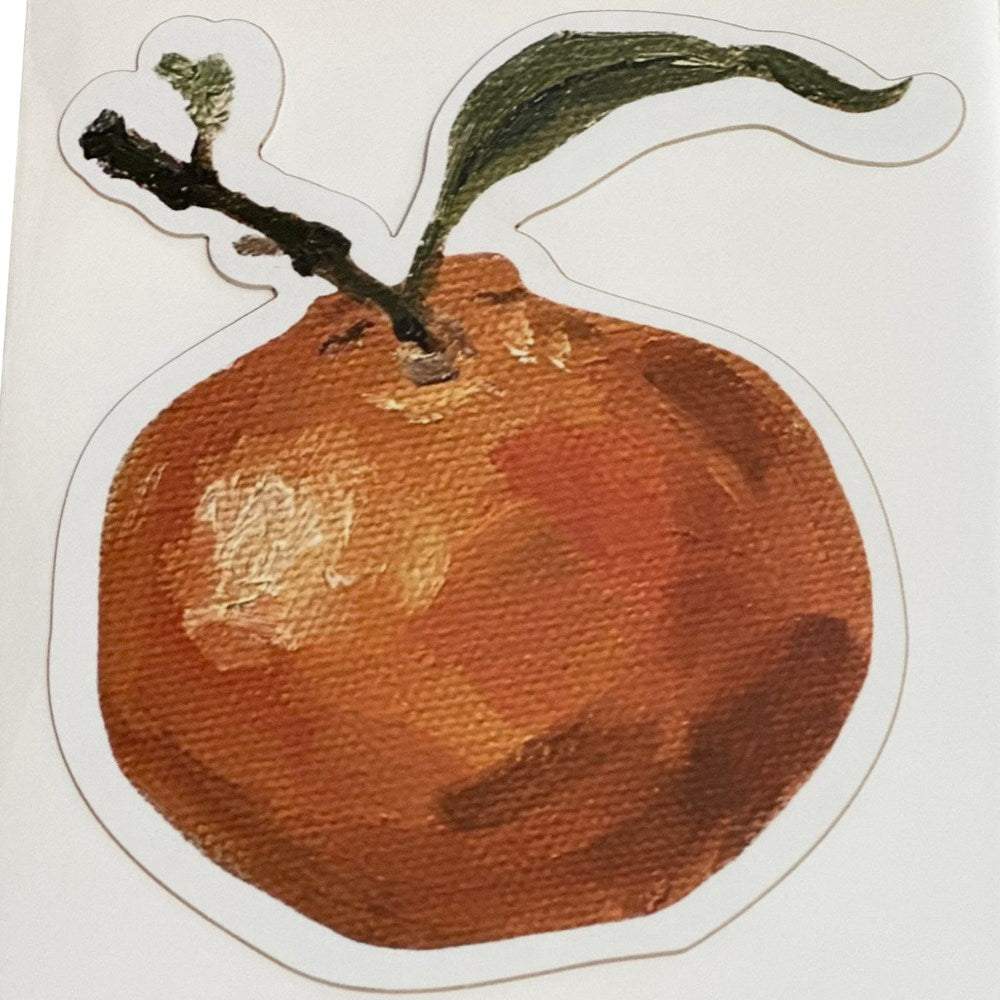 Mandarin Orange Die Cut Greeting Card
